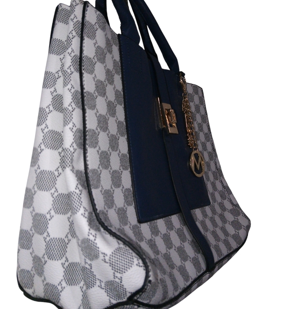 MKF Collection Yuliana Circular Print Satchel Bag with Wallet by Mia K